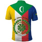 Comoros Coat Of Arms Flag Style Polo Shirt