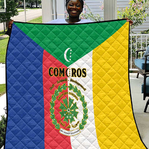 Comoros Coat Of Arms Flag Style Quilt
