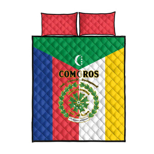 Comoros Coat Of Arms Flag Style Quilt Bed Set