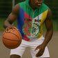 Comoros Coat Of Arms Flag Style Sleeveless Zip Hoodie - African Pride