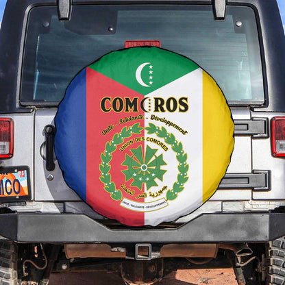 Comoros Coat Of Arms Flag Style Spare Tire Cover