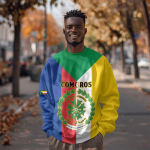 Comoros Coat Of Arms Flag Style Sweatshirt