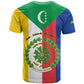 Comoros Coat Of Arms Flag Style T shirt