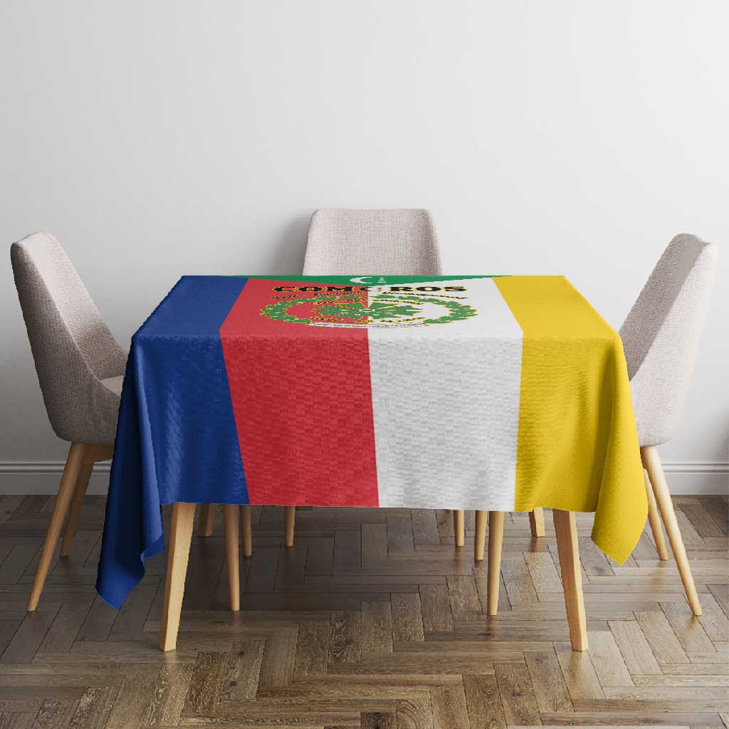 Comoros Coat Of Arms Flag Style Tablecloth