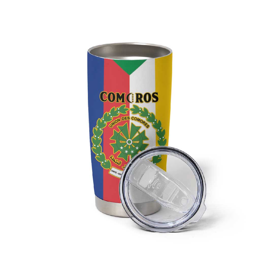 Comoros Coat Of Arms Flag Style Tumbler Cup