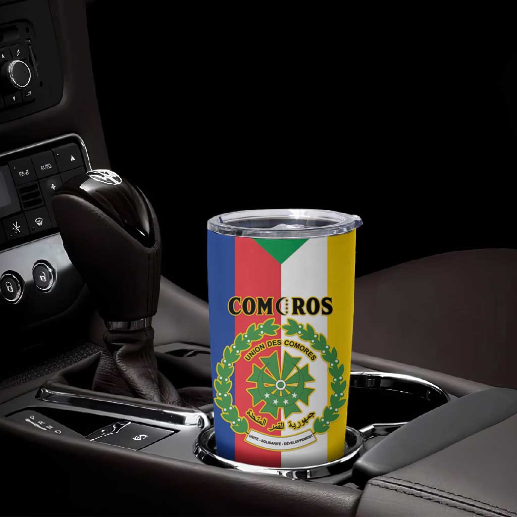 Comoros Coat Of Arms Flag Style Tumbler Cup