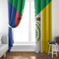Comoros Coat Of Arms Flag Style Window Curtain