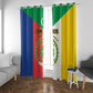 Comoros Coat Of Arms Flag Style Window Curtain