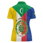 Comoros Coat Of Arms Flag Style Women Polo Shirt