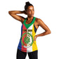 Comoros Coat Of Arms Flag Style Women Racerback Tank