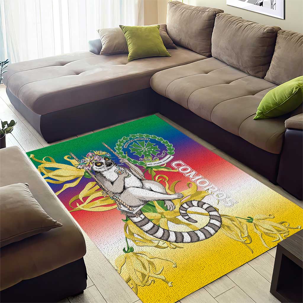 Comoros Area Rug Mongoose Lemur With Ylang Ylang