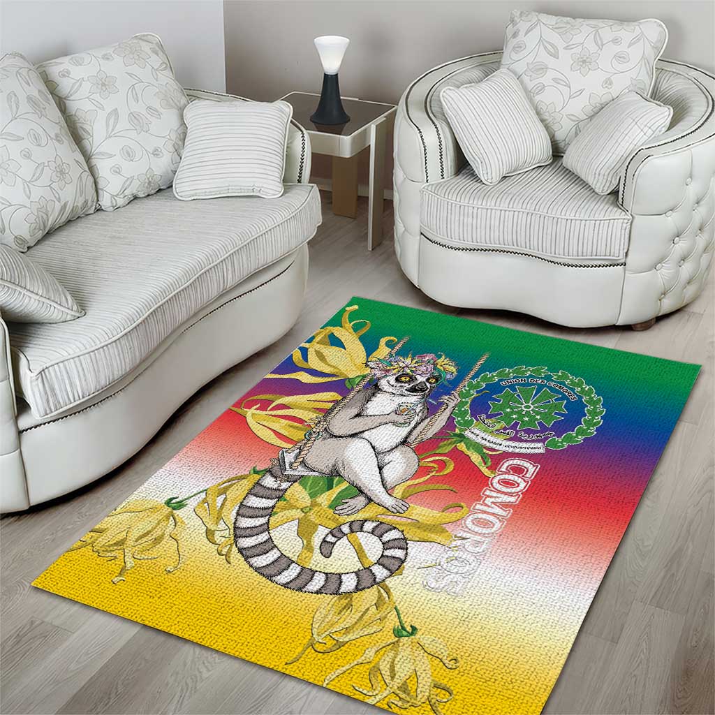 Comoros Area Rug Mongoose Lemur With Ylang Ylang