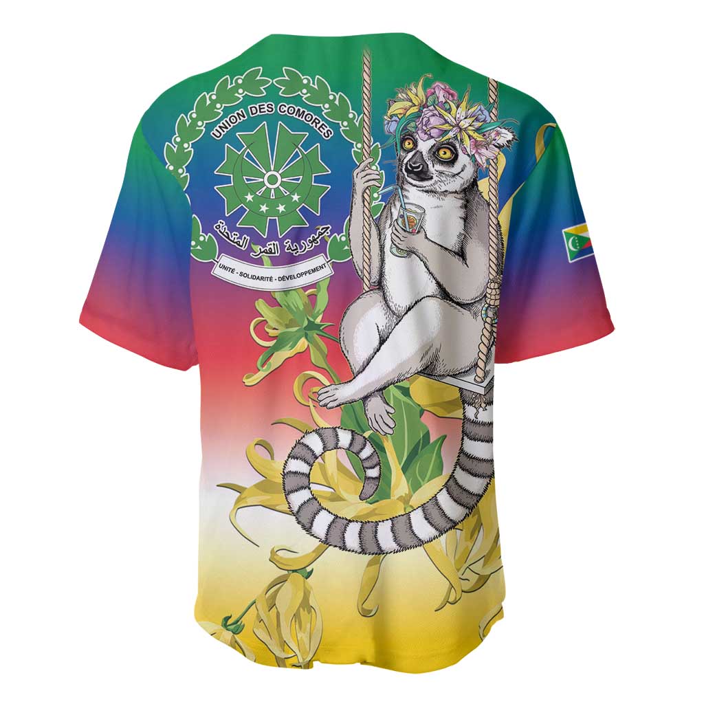 Comoros Baseball Jersey Mongoose Lemur With Ylang Ylang