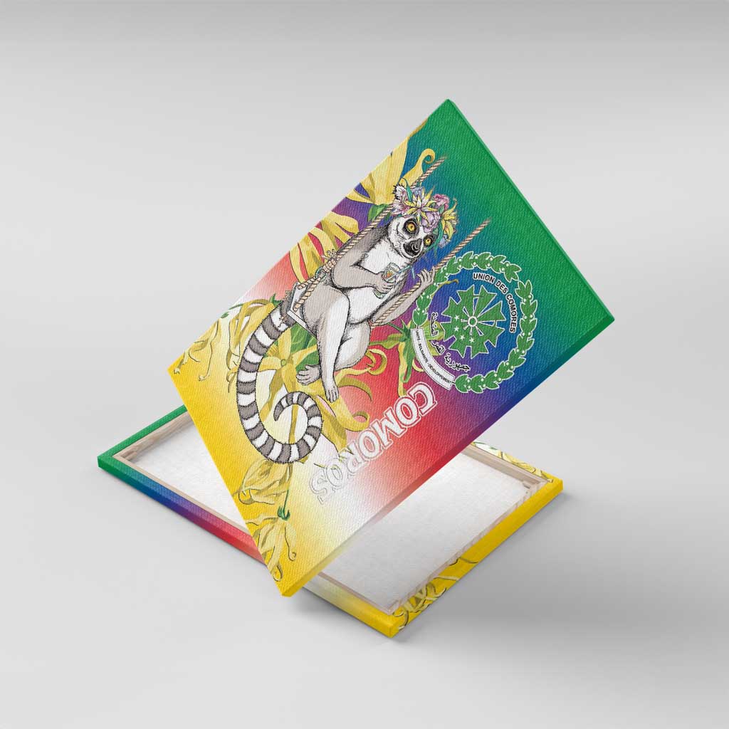 Comoros Canvas Wall Art Mongoose Lemur With Ylang Ylang
