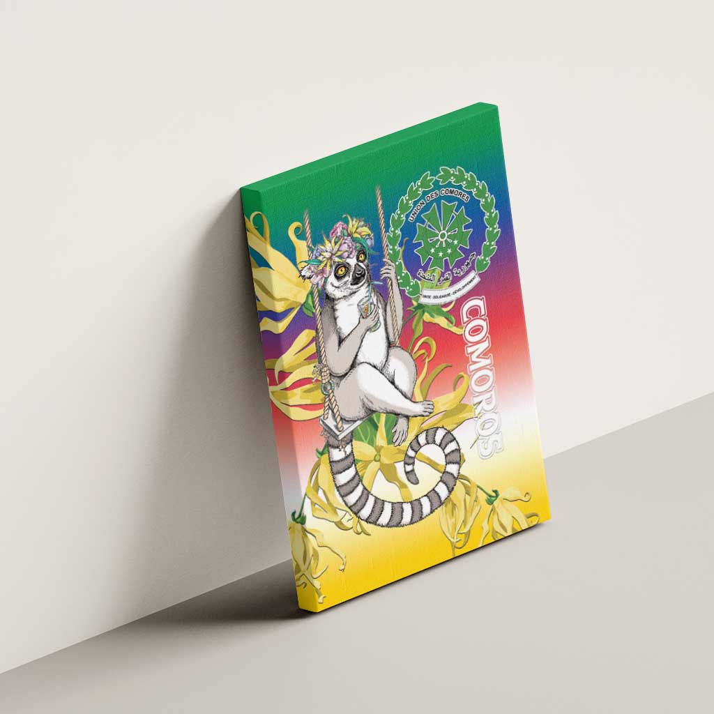 Comoros Canvas Wall Art Mongoose Lemur With Ylang Ylang
