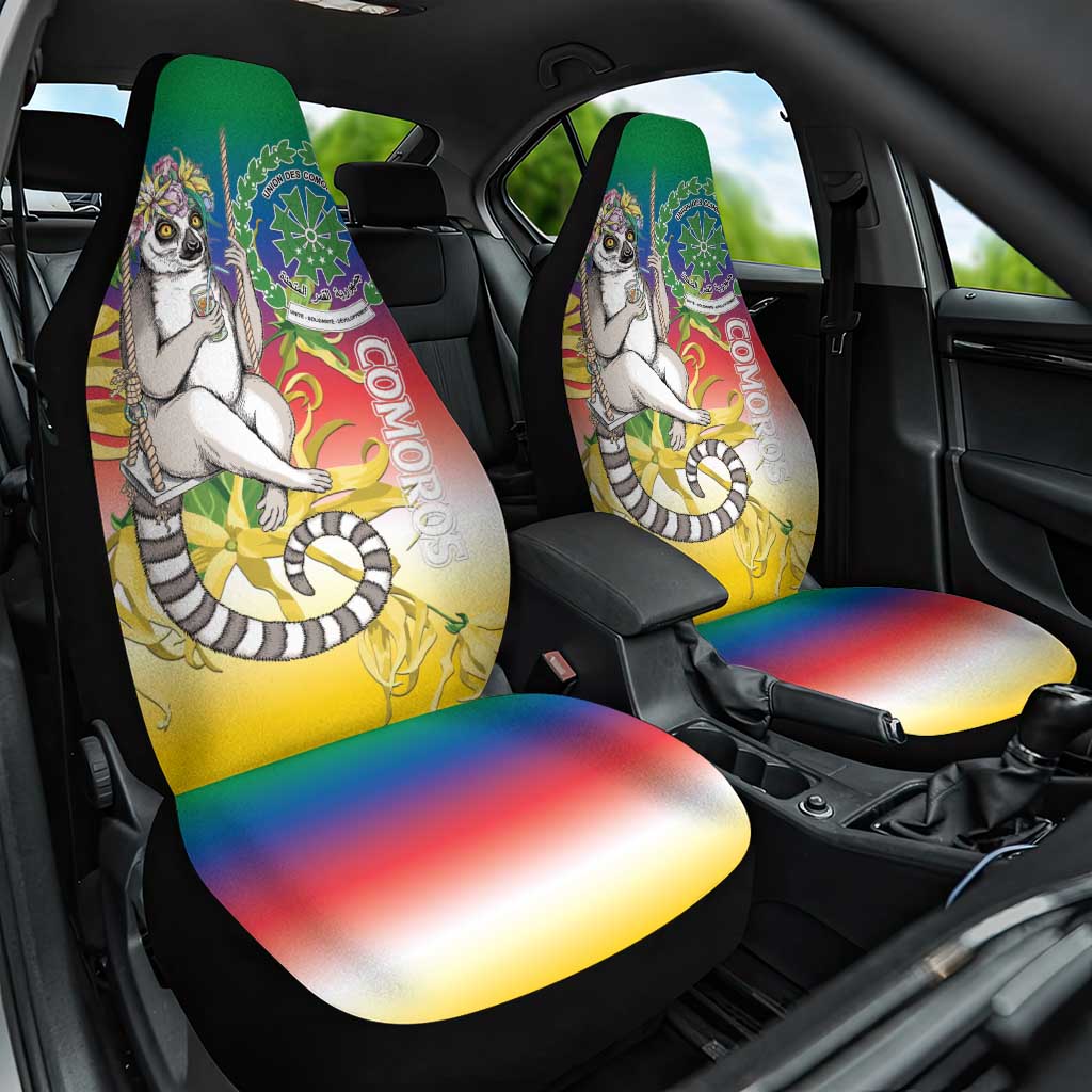 Comoros Car Seat Cover Mongoose Lemur With Ylang Ylang