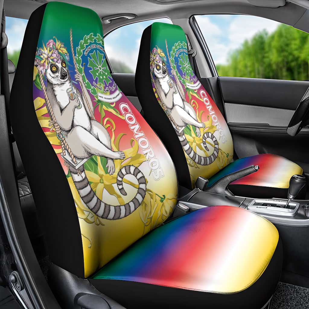 Comoros Car Seat Cover Mongoose Lemur With Ylang Ylang