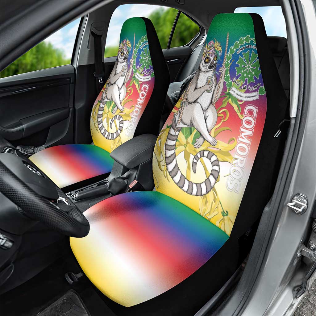Comoros Car Seat Cover Mongoose Lemur With Ylang Ylang