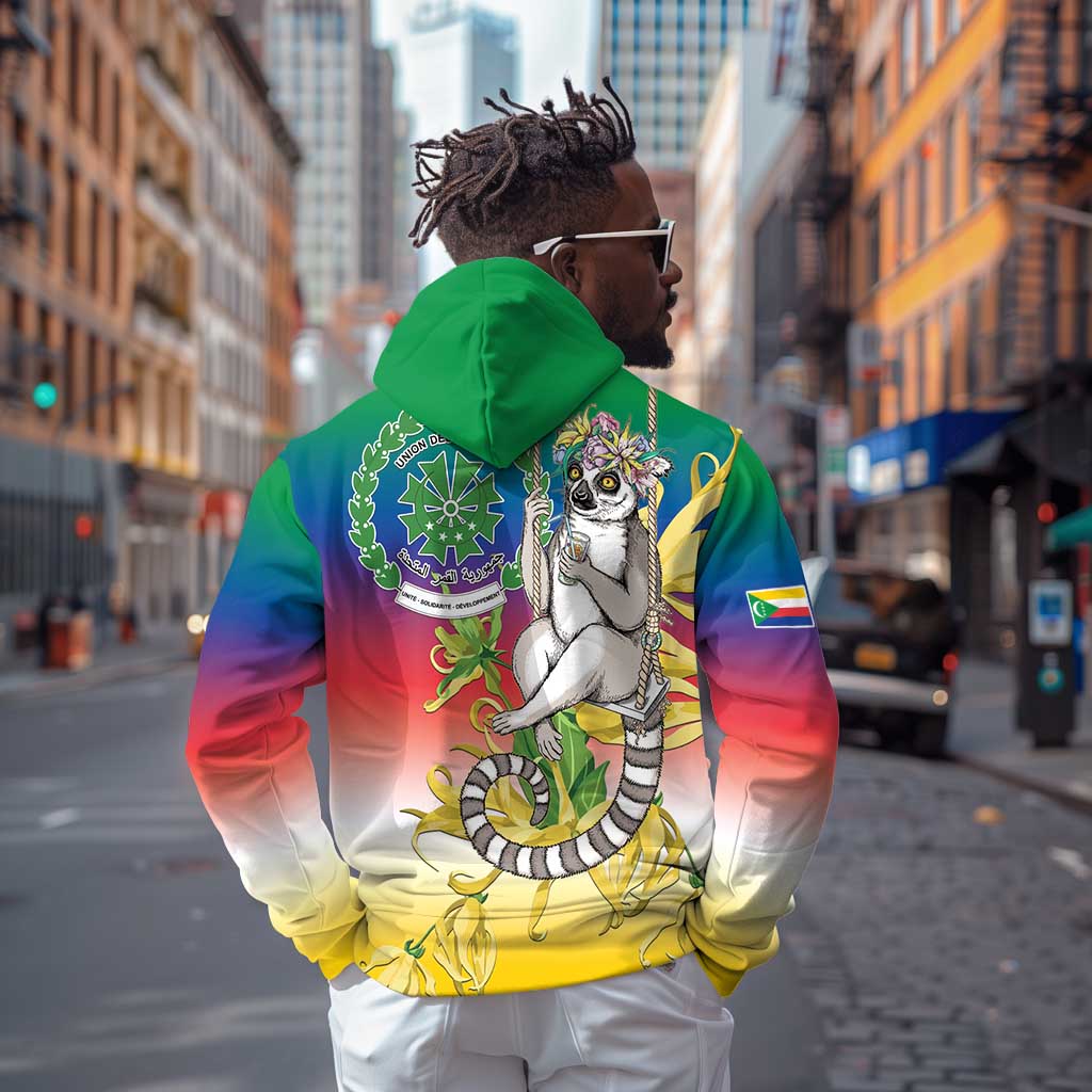 Comoros Hoodie Mongoose Lemur With Ylang Ylang