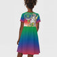 Comoros Kid Short Sleeve Dress Mongoose Lemur With Ylang Ylang