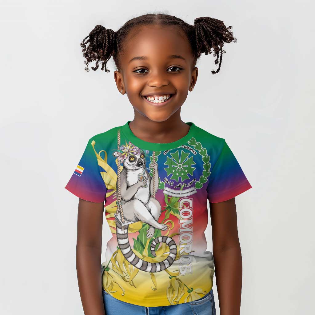Comoros Kid T shirt Mongoose Lemur With Ylang Ylang