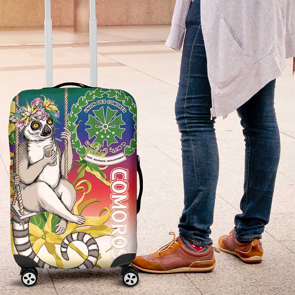 Comoros Luggage Cover Mongoose Lemur With Ylang Ylang