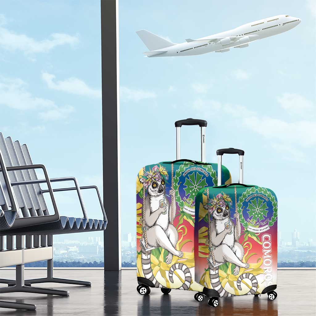 Comoros Luggage Cover Mongoose Lemur With Ylang Ylang
