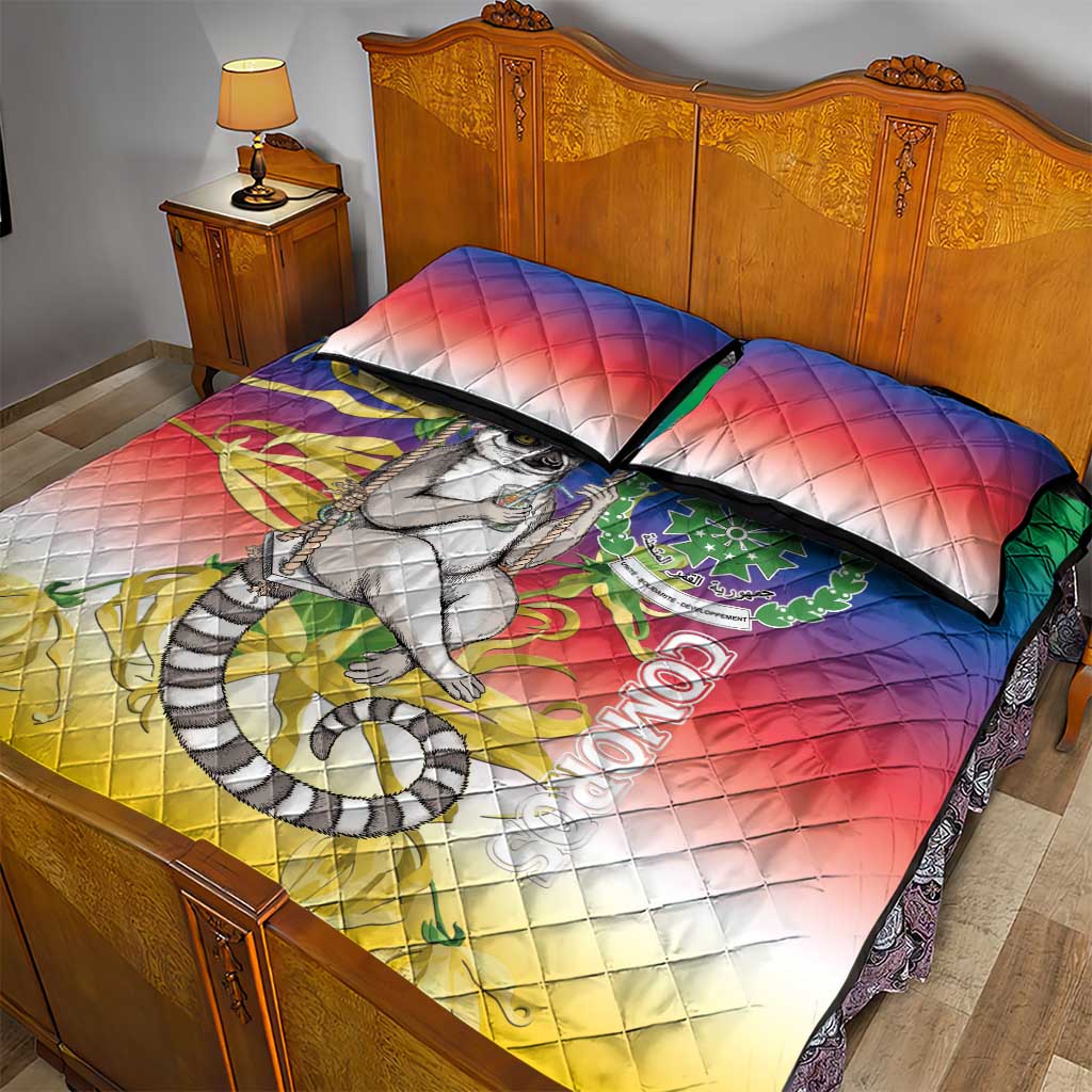 Comoros Quilt Bed Set Mongoose Lemur With Ylang Ylang