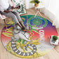 Comoros Round Carpet Mongoose Lemur With Ylang Ylang