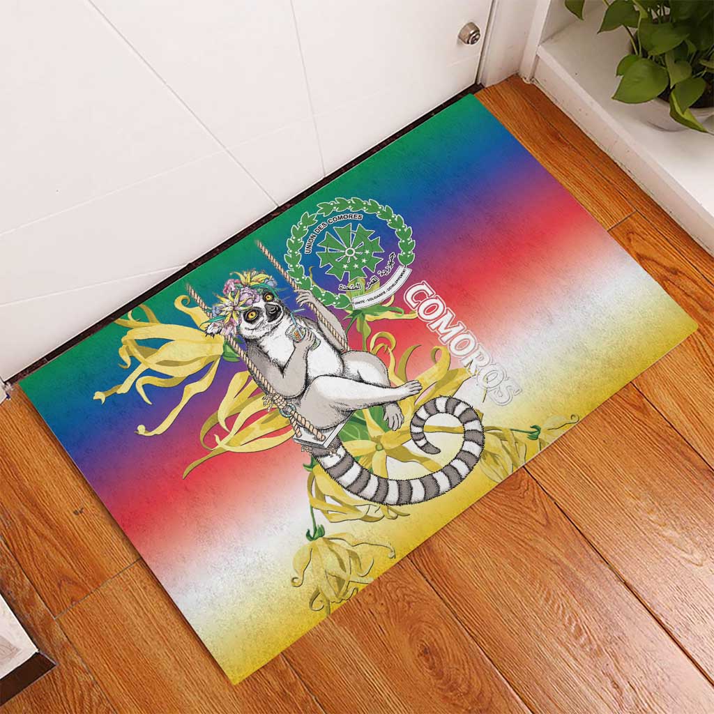 Comoros Rubber Doormat Mongoose Lemur With Ylang Ylang