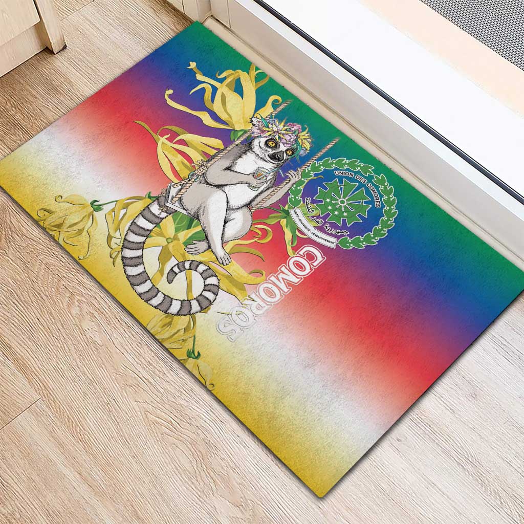 Comoros Rubber Doormat Mongoose Lemur With Ylang Ylang