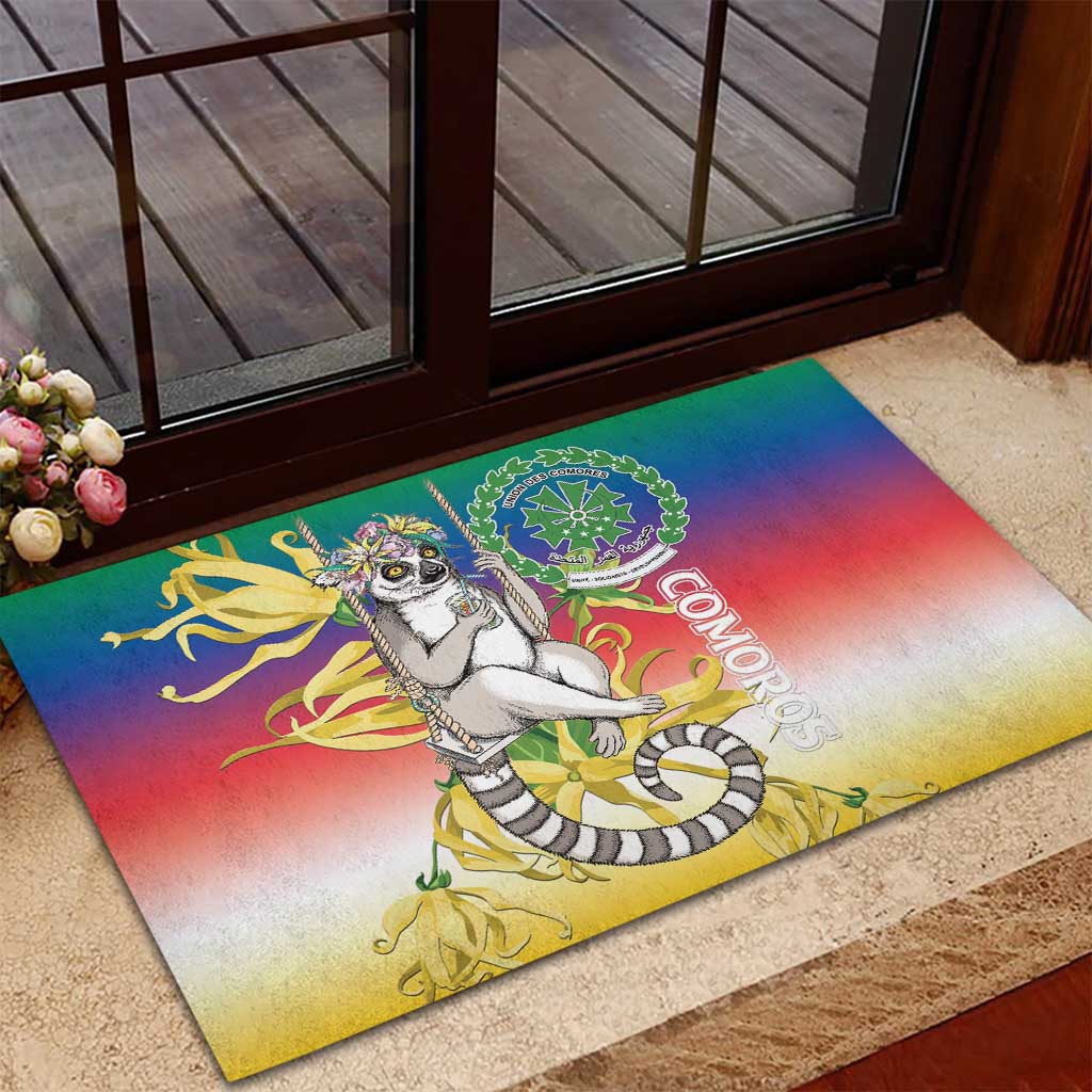 Comoros Rubber Doormat Mongoose Lemur With Ylang Ylang