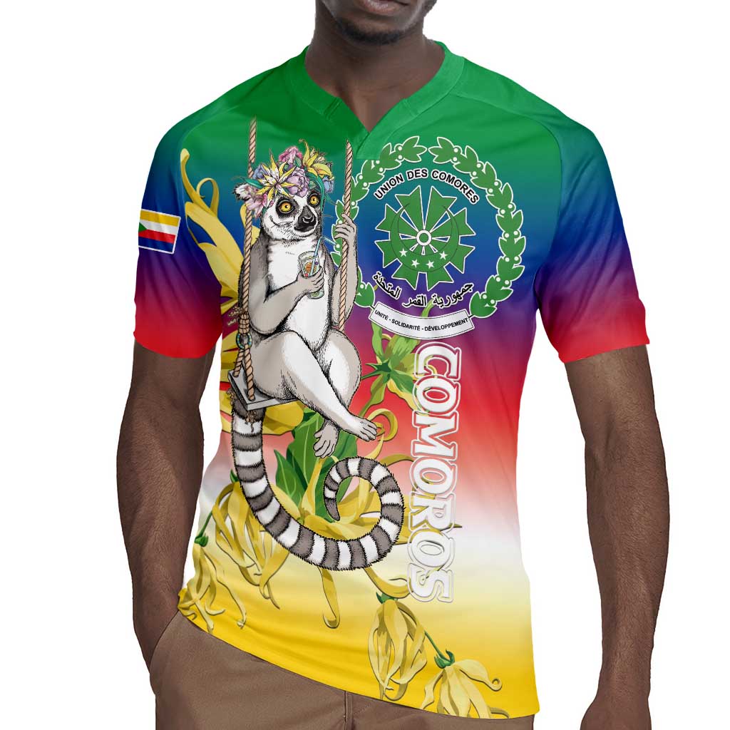 Comoros Rugby Jersey Mongoose Lemur With Ylang Ylang