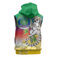Comoros Sleeveless Hoodie Mongoose Lemur With Ylang Ylang - African Pride