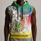 Comoros Sleeveless Hoodie Mongoose Lemur With Ylang Ylang - African Pride