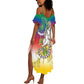 Comoros Summer Maxi Dress Mongoose Lemur With Ylang Ylang