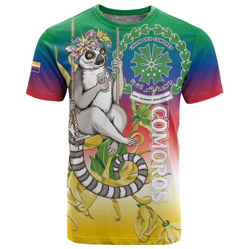 Comoros T shirt Mongoose Lemur With Ylang Ylang