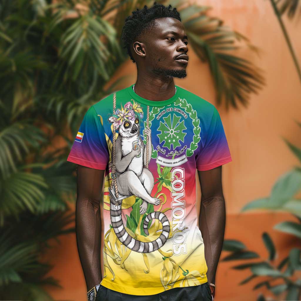 Comoros T shirt Mongoose Lemur With Ylang Ylang