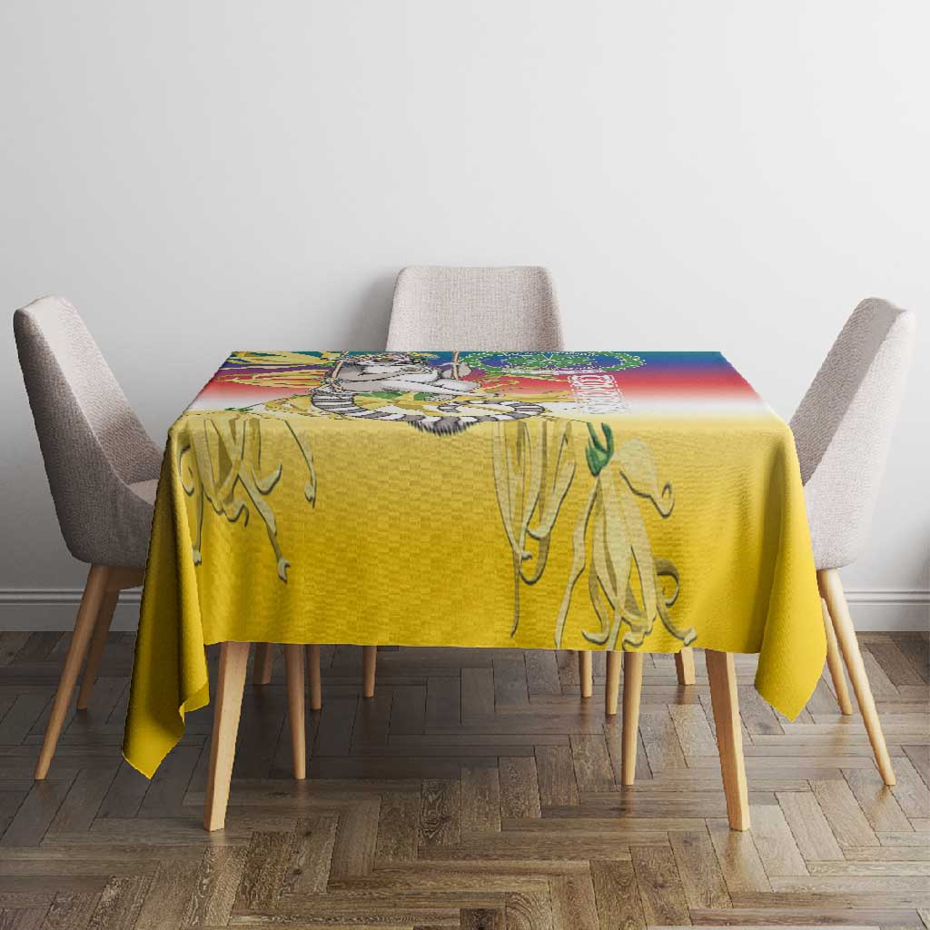 Comoros Tablecloth Mongoose Lemur With Ylang Ylang