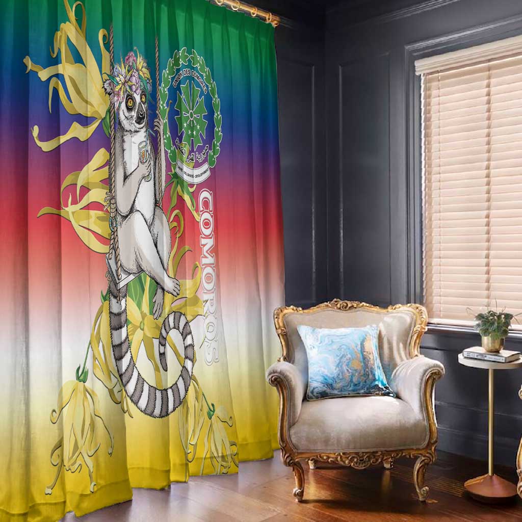 Comoros Window Curtain Mongoose Lemur With Ylang Ylang