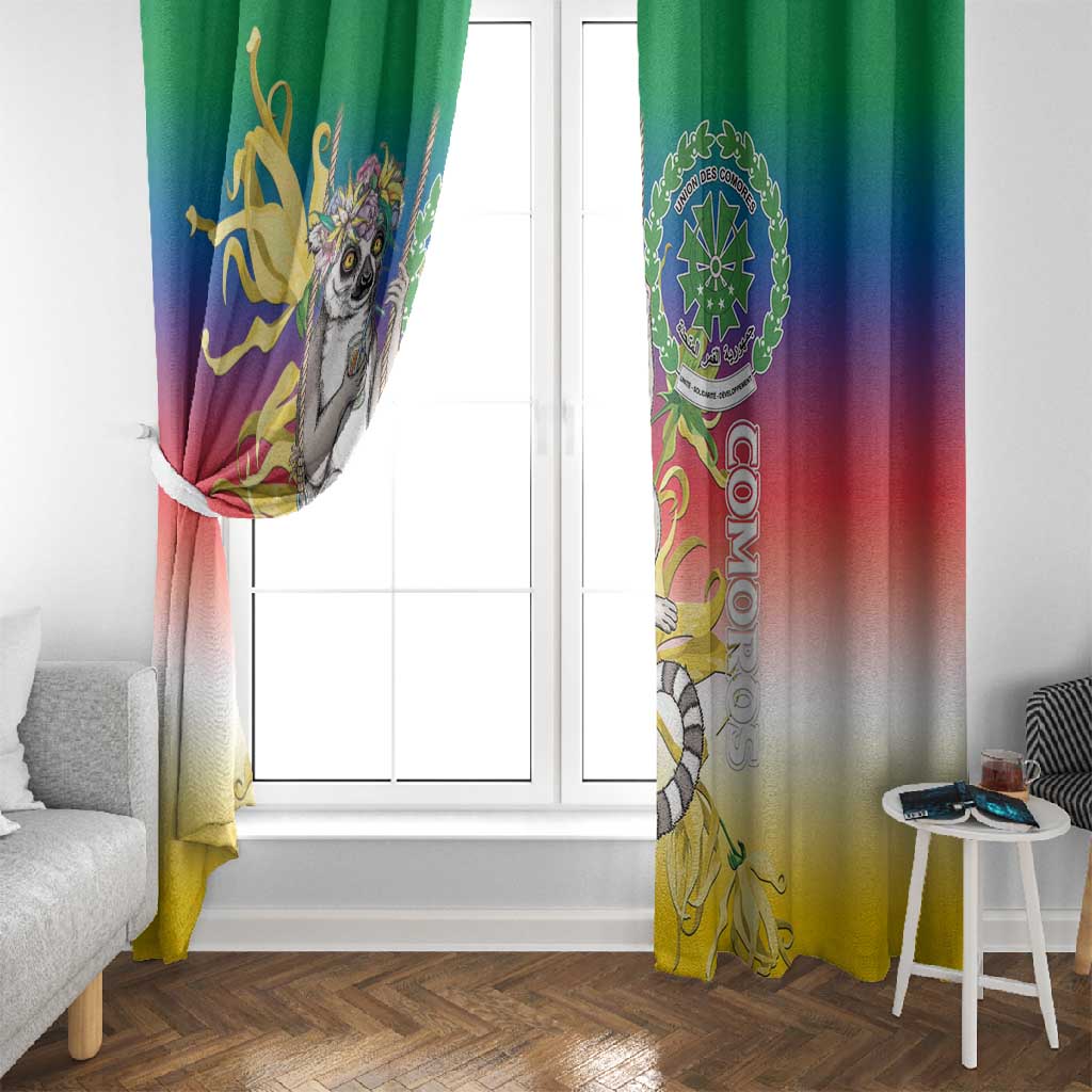 Comoros Window Curtain Mongoose Lemur With Ylang Ylang