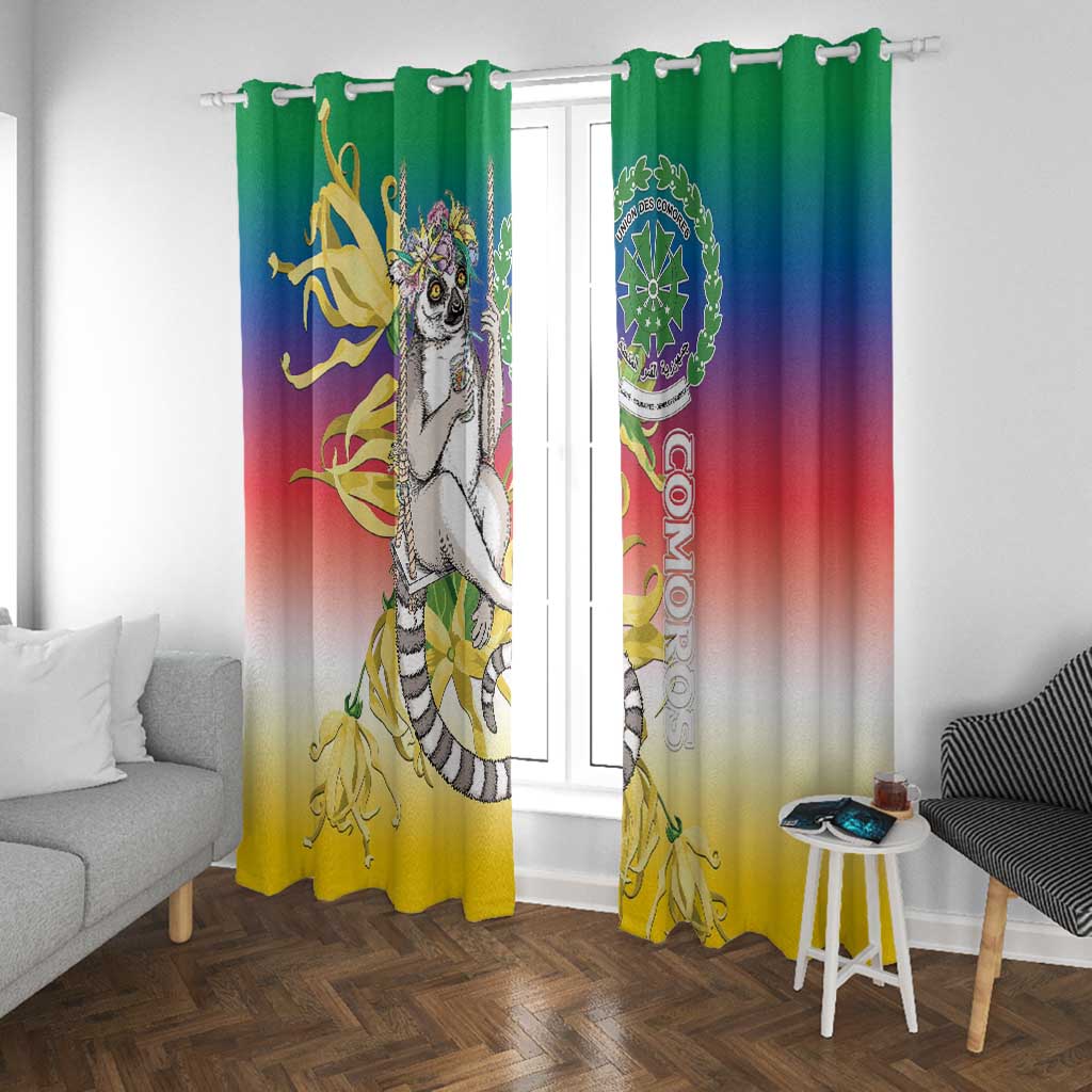 Comoros Window Curtain Mongoose Lemur With Ylang Ylang