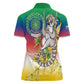 Comoros Women Polo Shirt Mongoose Lemur With Ylang Ylang