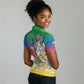 Comoros Women Polo Shirt Mongoose Lemur With Ylang Ylang