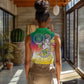 Comoros Women Sleeveless Polo Shirt Mongoose Lemur With Ylang Ylang