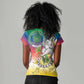 Comoros Women V-Neck T-Shirt Mongoose Lemur With Ylang Ylang