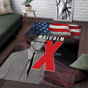 100 Years of Malcolm X Area Rug His Legacy for Black