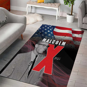 100 Years of Malcolm X Area Rug His Legacy for Black
