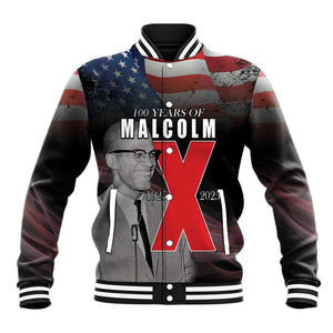 100 Years of Malcolm X Baseball Jacket His Legacy for Black