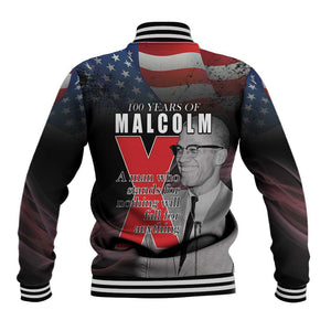 100 Years of Malcolm X Baseball Jacket His Legacy for Black